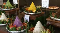 Ragam nasi Nusantara, sajian yang disuguhkan di Candaka Puri, Megamendung, Bogor, Jawa Barat. (Liputan6.com/Putu Elmira)
