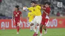 Cedera yang dialami Jens Raven membuat serangan Garuda Muda tumpul pada akhir-babak kedua. (Liputan6.com/Helmi Fithriansyah)