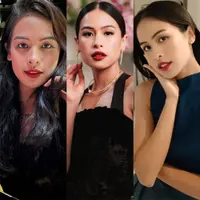 Lihat di sini eksplorasi gaya makeup Maudy Ayunda dengan pulasan lipstik merah.