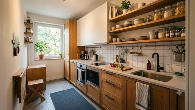 Inspirasi Desain Kitchen Set untuk Dapur Sempit/AI Generated