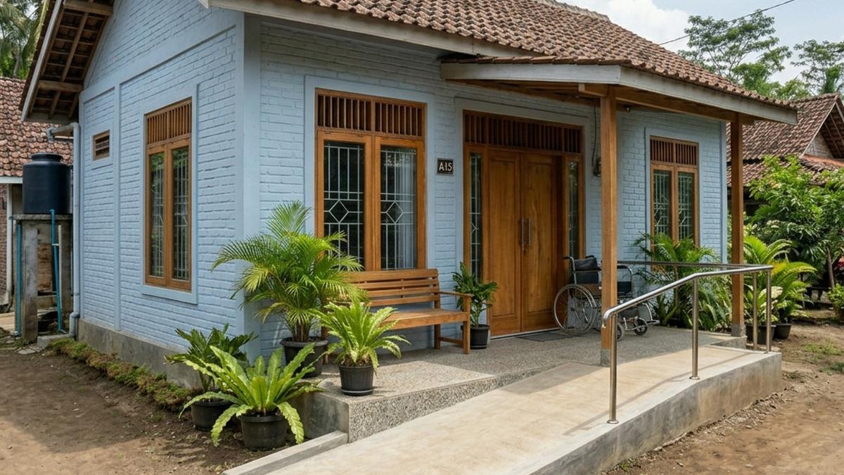 7 Desain Rumah Sederhana Rp50 Juta di Desa untuk Lansia yang Ramah Kursi Roda