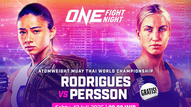 Jadwal Streaming Pertarungan Rodrigues vs Persson pada ONE Fight Night 33 di Vidio Akhir Pekan Ini