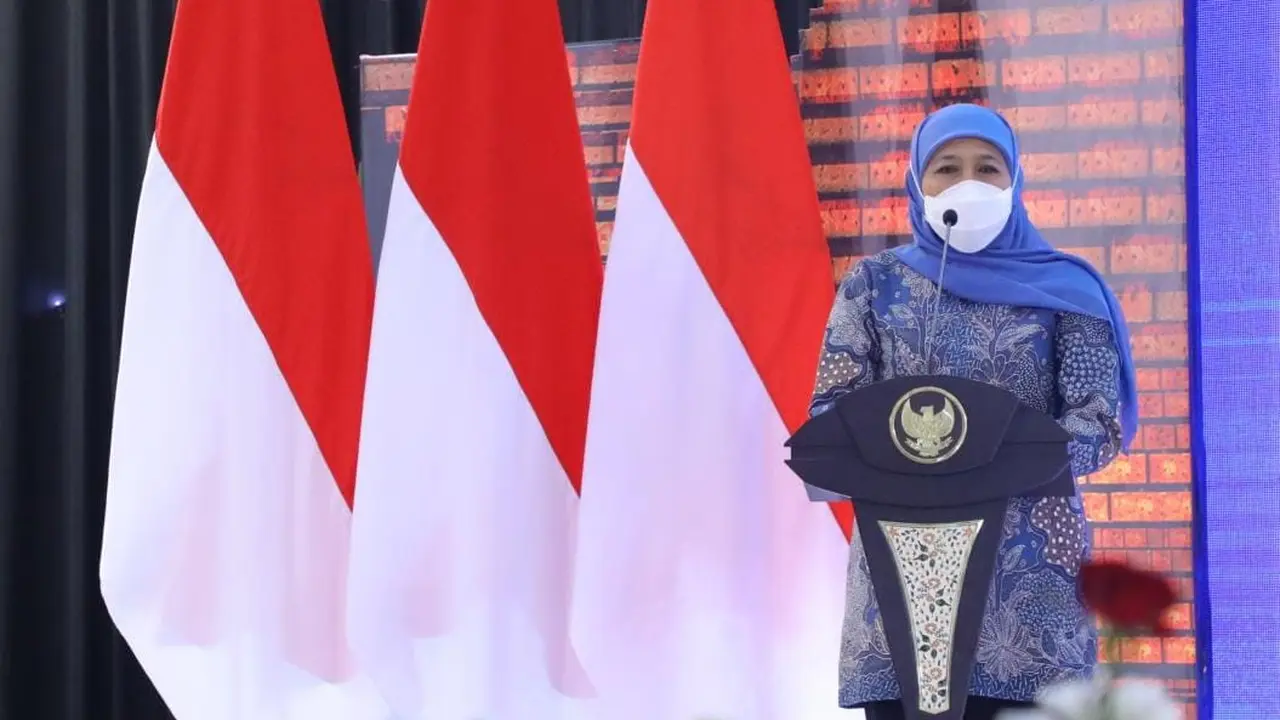 Gubernur Jawa Timur Khofifah Indar Parawansa. (Dian Kurniawan/Liputan6.com)