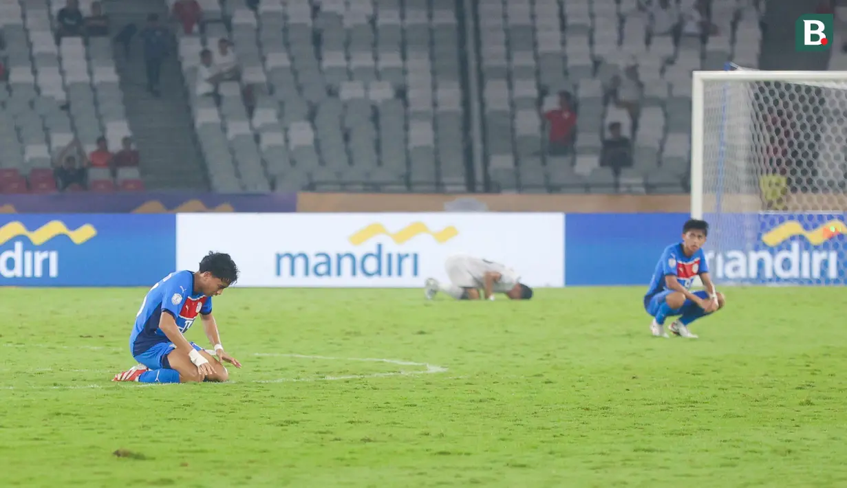 Timnas Indonesia U-23 sukses menaklukkan Filipina 1-0 pada laga Grup A Piala AFF U-23 2025 di SUGBK, Senayan, Jakarta, Jumat (18/07/2025) malam WIB. (Bola.com/M Iqbal Ichsan)