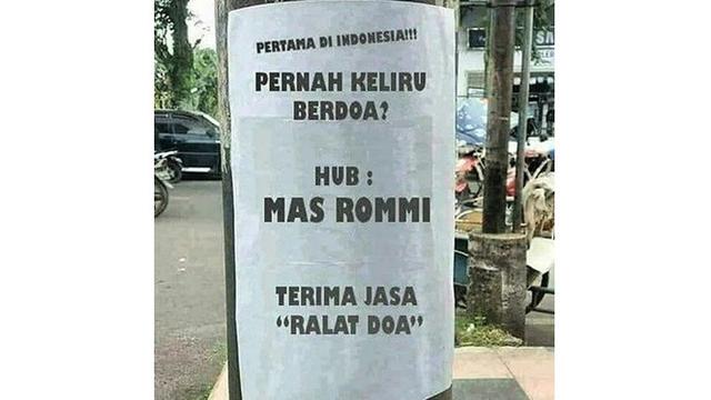 4 Pamflet Unik Di Jalanan Ini Bikin Geleng Kepala