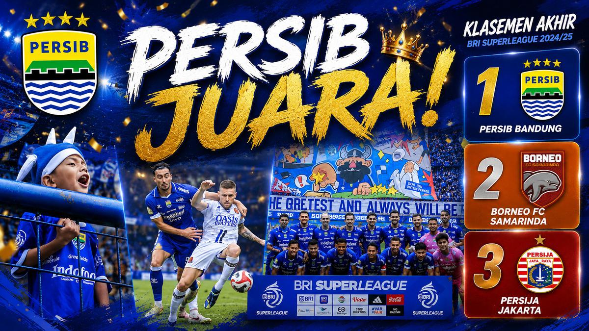 Hasil Akhir BRI Super League 2025/2026: Panas hingga Detik Terakhir, Persib Hattrick Juara!