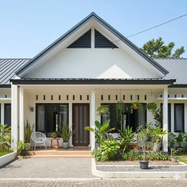 Inspirasi Desain Rumah Ukuran 45 di Lokasi Komplek Perumahan Sederhana. Gemini