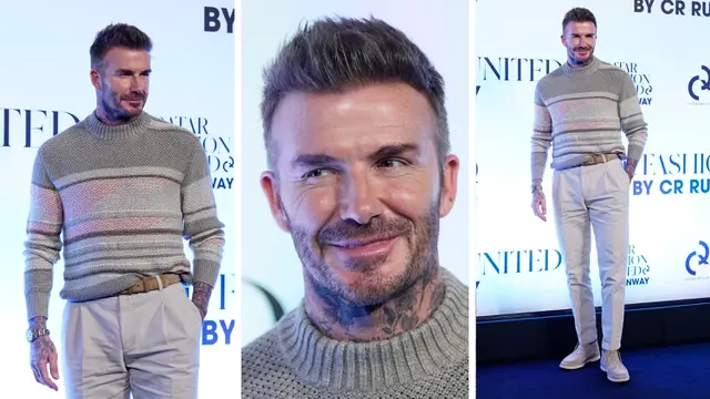 Gaya Trendi David Beckham di Qatar Fashion United