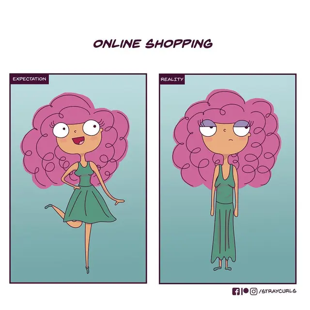 Ilustrasi Lucu Gambarkan Problematika Kehidupan Cewek (sumber: instagram.com/straycurls)