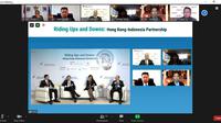 Seminar daring "Riding Ups and Downs: Hong Kong – Indonesia Partnership" yang digelar oleh Perwakilan Indonesia di Hong Kong, pada Selasa (18/8/2020), bekerja sama dengan Belt and Road Office Hong Kong. (Photo credit: Kementerian Luar Negeri RI)