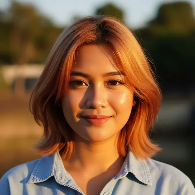 Model Rambut Pendek Cat Pirang untuk Kulit Sawo Matang