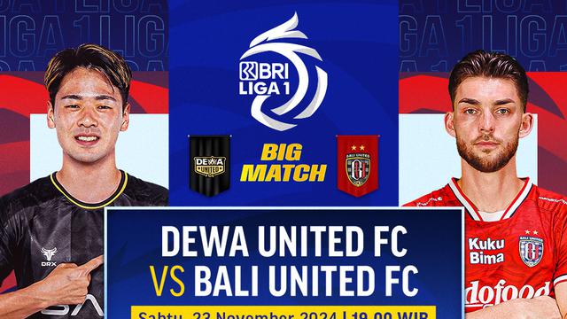 Jadwal BRI Liga 1 Dewa United FC vs Bali United FC Matchweek 11 di VIdio