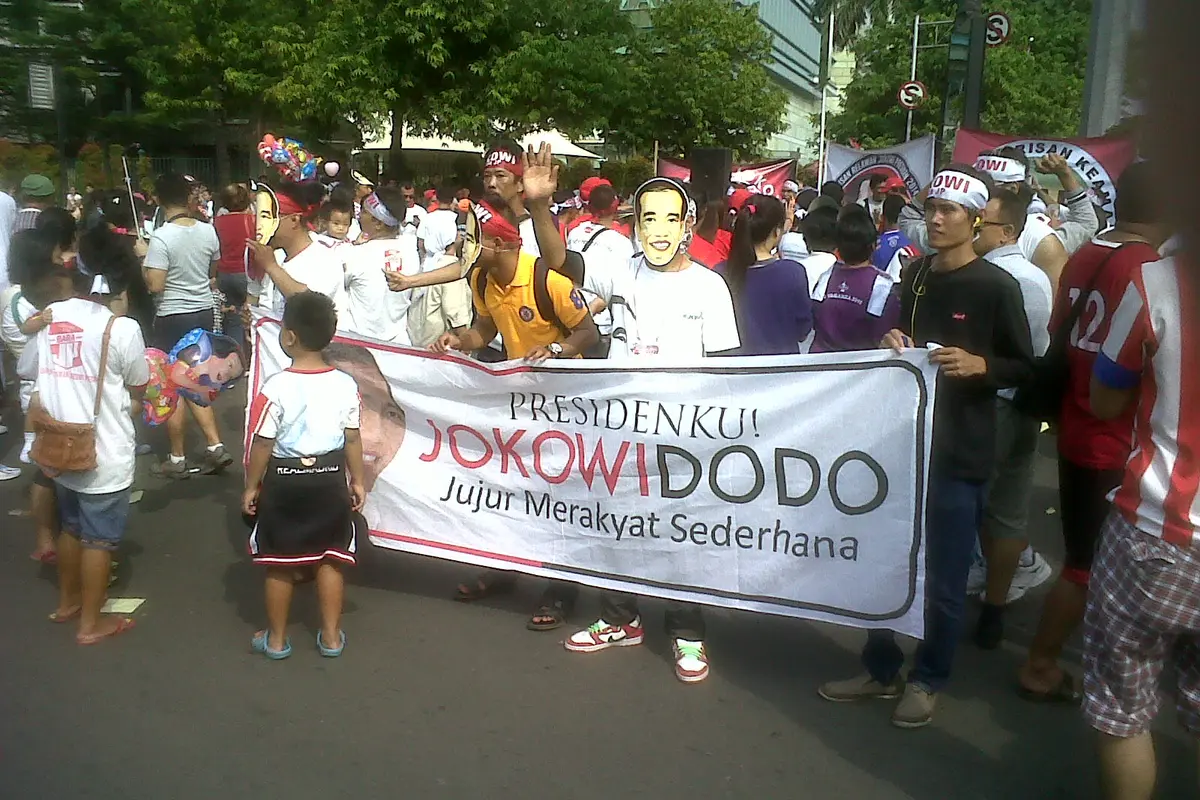 relawan Jokowi di Car Free Day
