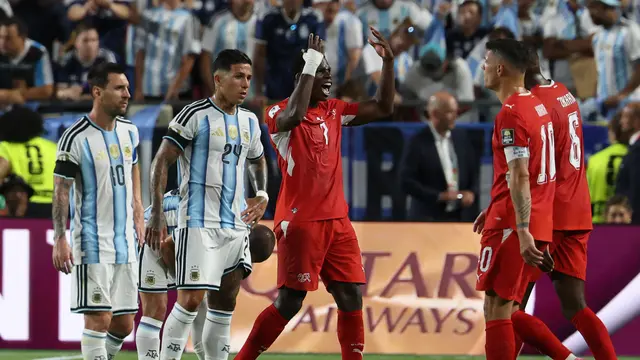 Drama kartu merah Breel Embolo saat Swiss kalah dari Argentina di perempat final Piala Dunia 2026