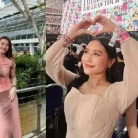 Sederet selebriti Tanah Air rela terbang ke Singapura untuk nonton konser Taylor Swift. Ada Aaliyah Massaid, Azizah Salsha, hingga Prilly Latuconsina yang tampil dengan gaya edgy. Siapa yang paling terlihat Swifties? [@aaliyah.massaid @prillylatuconsinsa96]