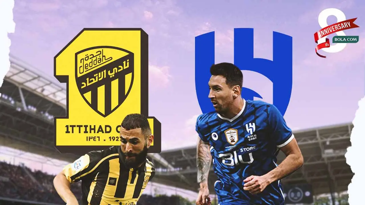 Ilustrasi - Karim Benzema Al-Ittihad dan Lionel Messi Al Hilal