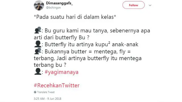 Salah satu obrolan lucu di Twitter adalah obrolan-obrolan kocak 'ya gimana ya' ini.