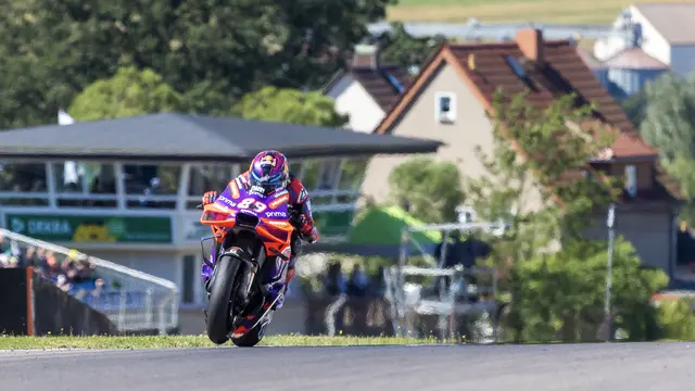 Jorge Martin beraksi di MotoGP Jerman 2024