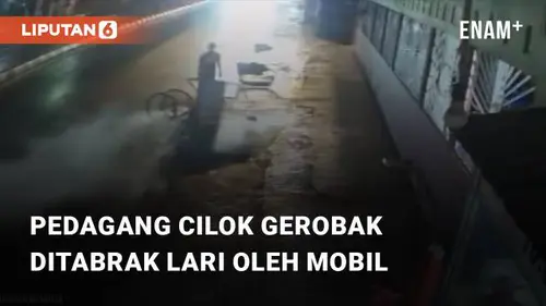 VIDEO: Pedagang Cilok Gerobak Ditabrak Lari oleh Pengendara Mobil di Yogyakarta