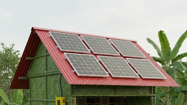 Desain Kandang Ayam dengan Atap Solar Panel Mini. AI