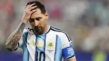 Lionel Messi #10 dari Argentina bereaksi selama pertandingan Grup J Piala Dunia 2026 antara Argentina dan Austria di Stadion Dallas pada 23 Juni 2026 di Arlington, Texas. (Francois Nel/Getty Images via AFP)