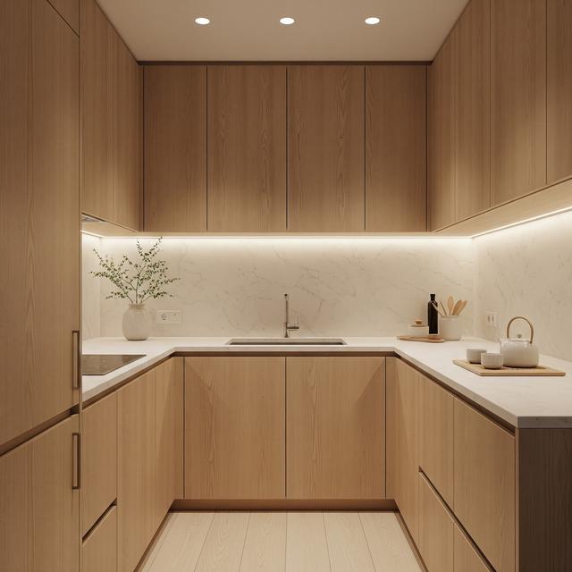 Dapur Kecil Bentuk U Minimalis