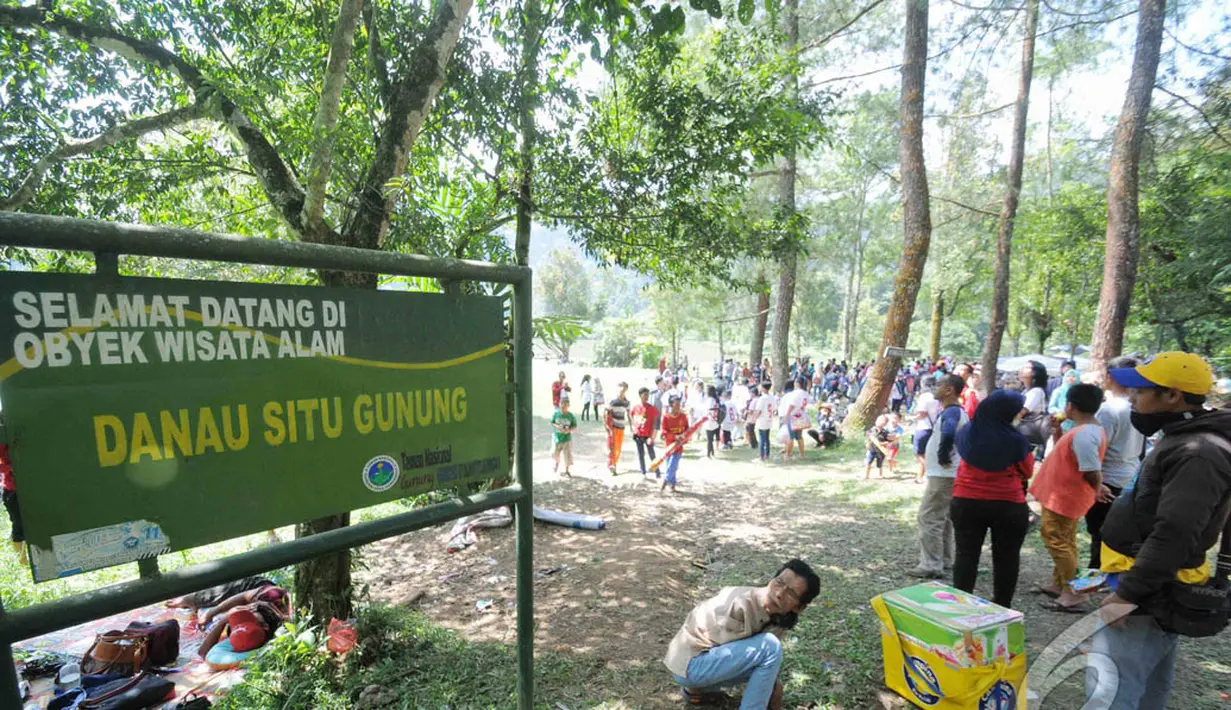 Taman wisata alam Situ Gunung ini terletak bawah kaki gunung Gede Pangranggo, Sukabumi, Jawa Barat, Sabtu (2/8/14). (Liputan6.com/Herman Zakharia)