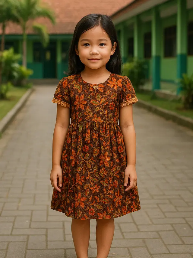 Model Baju Batik untuk Sekolah Anak TK hingga SD