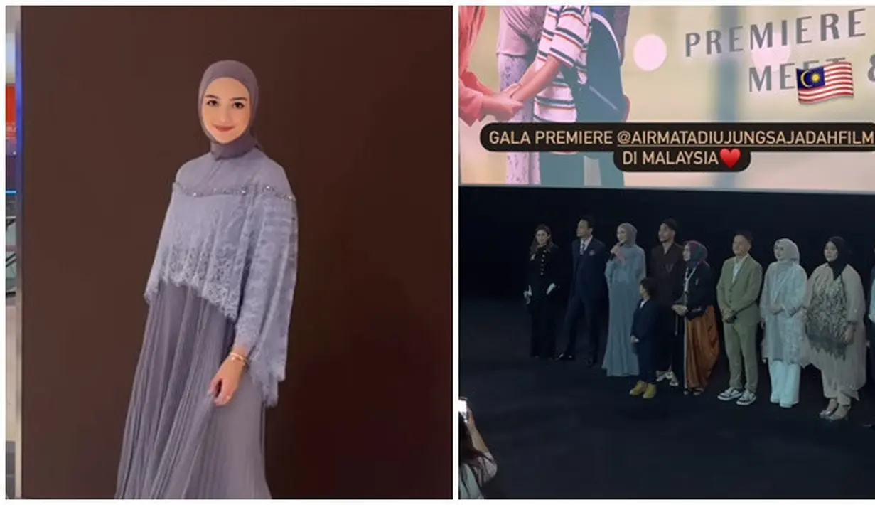 Gala premiere film Air Mata di Ujung Sajadah pada (10/10/2023) yang mempertemukan Citra Kirana dan Andi Arsyil. Sukses di Indonesia, film Air Mata di Ujung Sajadah akhirnya tayang di Malaysia. Jalan ceritanya yang menyentuh hati juga membuat warga Malaysia penasaran dengan film tersebut. Diketahui film Air Mata di Ujung Sajadah akan tayang pada 12 Oktober 2023 mendatang. (Liputan6.com/IG/@citraciki)