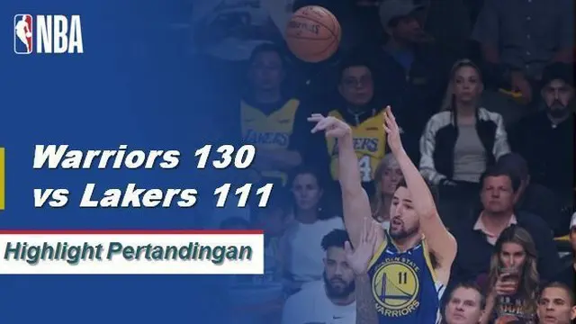 Cuplikan Hasil Pertandingan NBA : Warriors 130 vs Lakers 111
