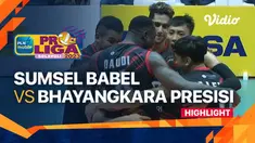 Berita Video, Highlights PLN Mobile 2023 antara Jakarta Bhayangkara Presisi Vs Palembang Bank Sumsel Babel pada Jumat (10/2/2023)