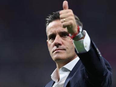 Nama baru muncul sebagai kandidat pelatih Timnas Indonesia. Ia adalah John Herdman yang digadang-gadang akan duduk di kursi kepelatihan Skuad Garuda menggantikan Patrick Kluivert yang diberhentikan semenjak gagal membawa Timnas Indonesia melaju ke Piala Dunia 2026. (AFP/Adrian Dennis)