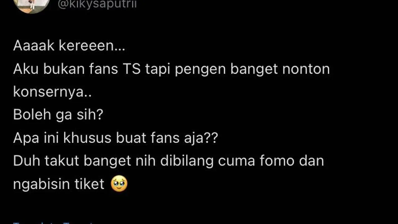 Kiky Saputri ingin menonton konser Taylor Swift