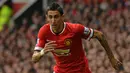 5. Angel Di Maria - Pemain asal Argentina ini menggunakan nomor 7 selama satu musim sebelum akhirnya memutuskan hengkang ke PSG. Angel Di Maria hanya mencetak empat gol dan 12 assist dalam 32 laga di semua kompetisi bersama Manchester United. (AFP/Paul Ellis)