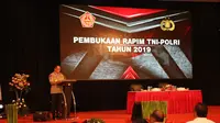 Kapolri Jenderal Muhammad Tito Karnavian memimpin Rapat Pimpinan (Rapim) TNI-Polri tahun 2019. (Foto: Dok Humas Polri)