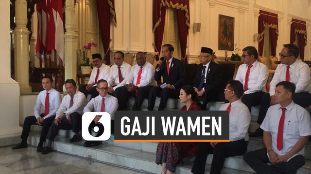 Presiden Jokowi melantik 12 wakil menteri. Gaji wamen juga tertuang dalam PMK No 176/PMK.02/2015.