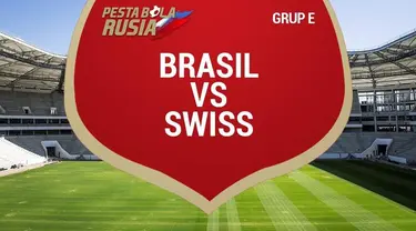 Timnas Brasil bermain imbang 1-1 lawan Swiss pada laga perdana penyisihan Grup E Piala Dunia 2018 di Rostov Arena.