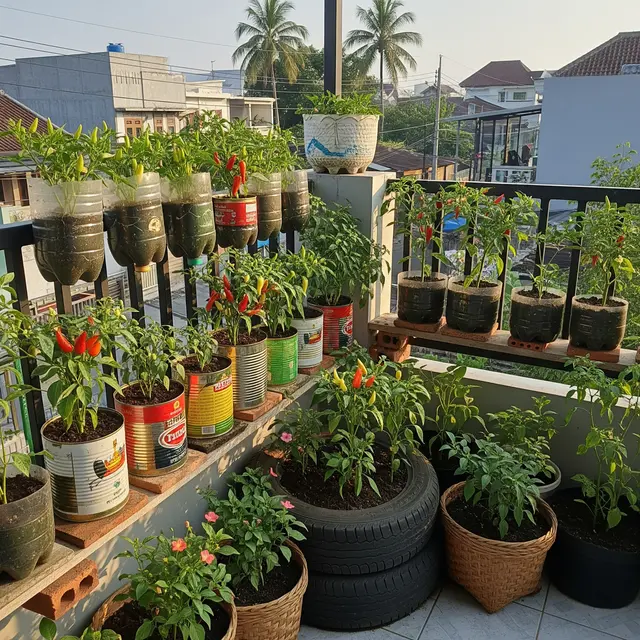 9 Ide Kebun Sayur dalam Pot di Teras Rumah untuk Cabai, Solusi Praktis Panen Segar