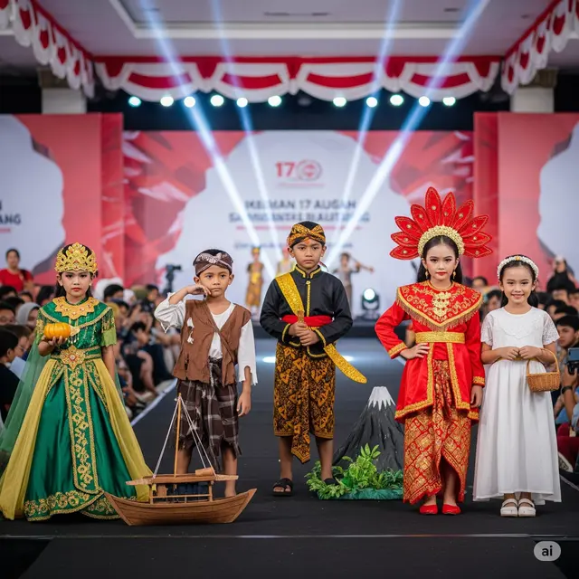 Lomba Fashion Show 17 Agustus Anak. Foto: Gemini