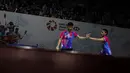 Wakil kedua yang lolos ke babak 16 Besar adalah ganda putra Pramudya Kusumawardana/Yeremia Erich Yoche Yacob Rambitan yang sukses mengalahkan wakil Inggris, Ben Lane/Sean Vendy dengan dua game langsung 21-19, 21-15. (Bola.com/Bagaskara Lazuardi)