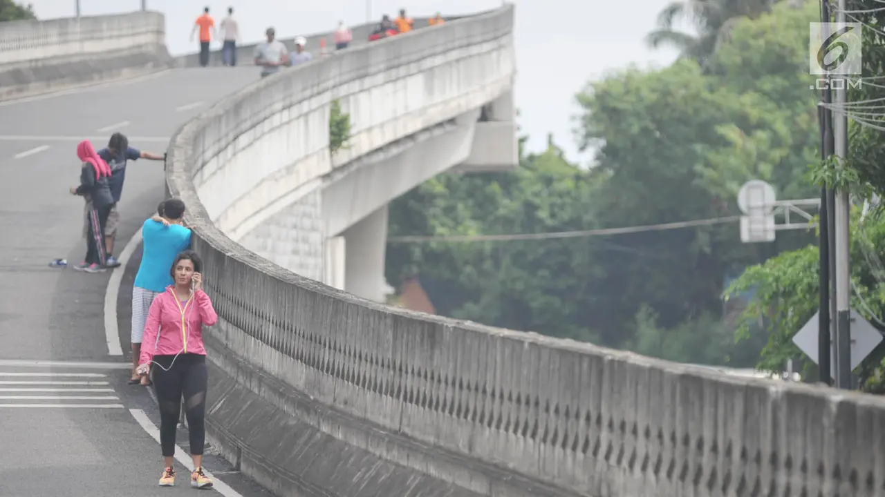 Suasana Hari Pertama Pemberlakuan Car Free Day di JLNT Antasari