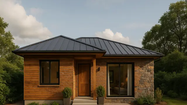 Model Rumah Ukuran 6x9 Dengan Gaya Modern/Ilustrasi gambar oleh AI