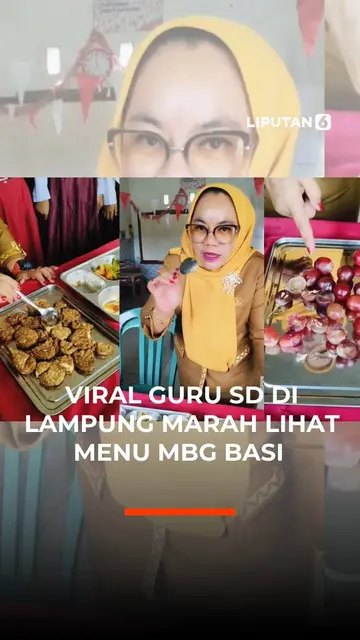 Viral Guru SD di Lampung Marah Liat Menu MBG Basi