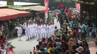 Taman Safari Indonesia (TSI) Bogor, mengadakan parade satwa dan budaya dalam rangka memperingati HUT ke-78 RI. (Foto:Liputan6/Achmad Sudarno)