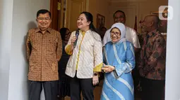 “Datang ke sini meminta pandangan dan pendapat tentang situasi terkini,” kata Puan usai pertemuan tersebut. (Liputan6.com/Faizal Fanani)
