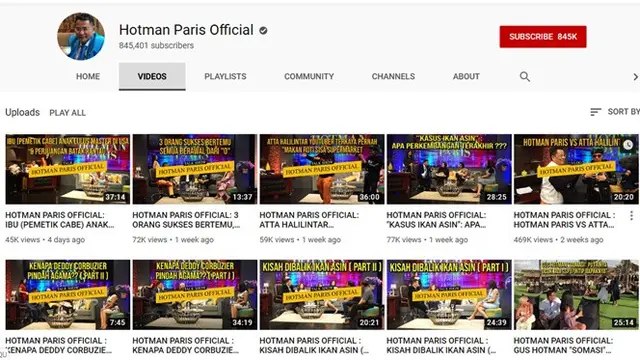 Menghitung Pendapatan Hotman Paris dari YouTube, Ini Pengakuannya