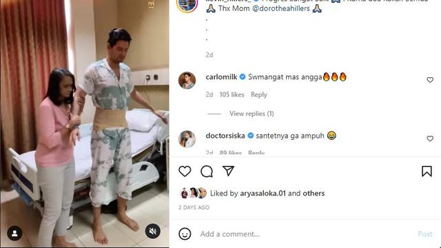 Kevin Hillers bintang Ikatan Cinta dirawat di RS karena saraf terjepit dan patah tulang (Foto: Instagram @kevin_hillers_)