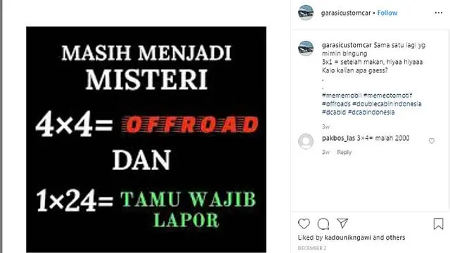 Berbagai hal bisa dijadikan Meme menarik, tidak terkecuali yang berkaitan dengan otomotif