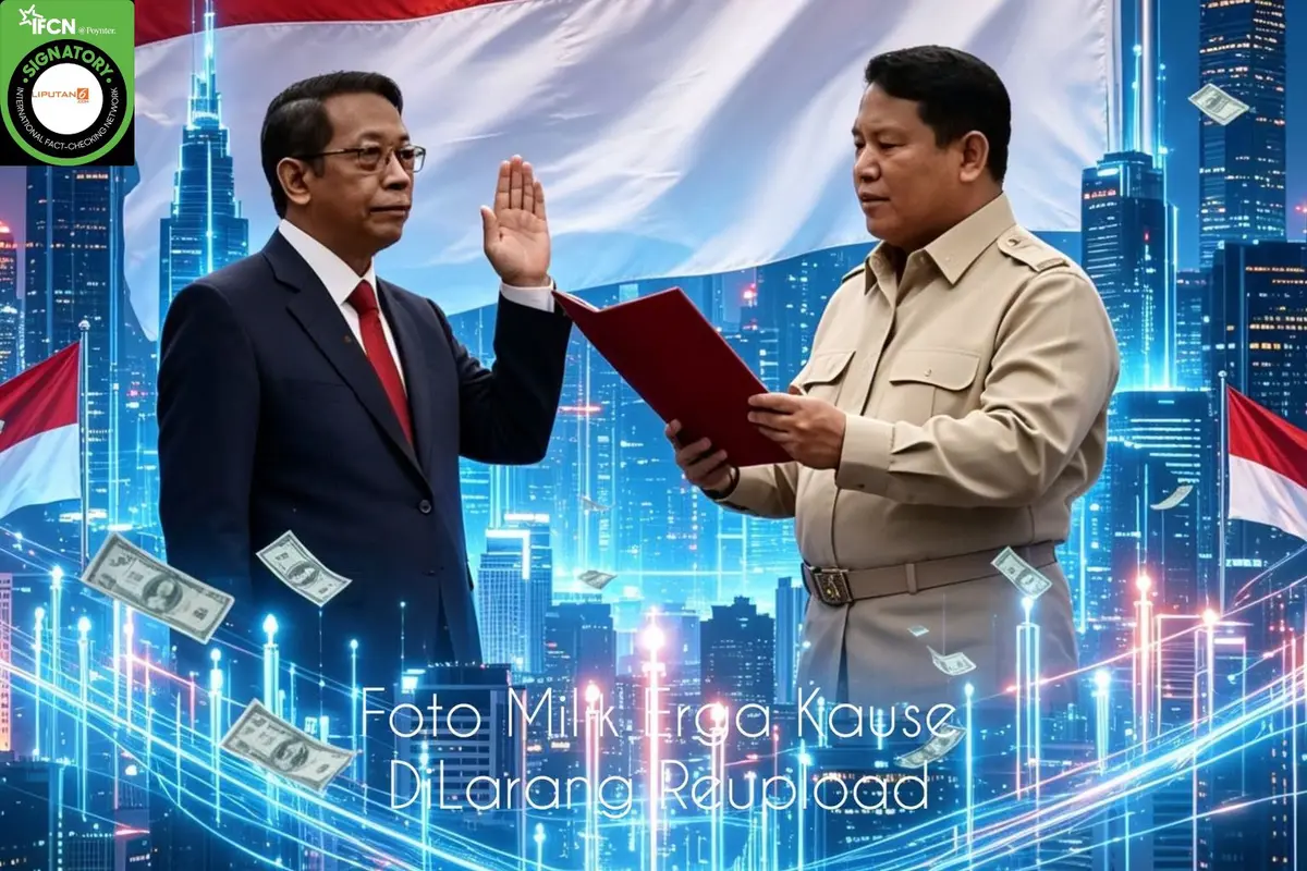 Cek Fakta Liputan6.com menemukan klaim foto Prabowo lantik Mahfud MD jadi Jaksa Agung