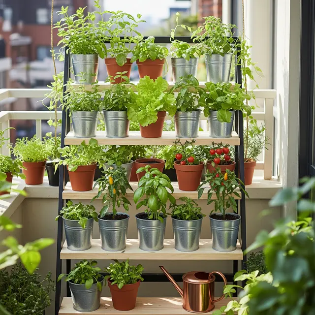 Kebun Sayur Mini di Rumah Sempit yang Tidak Ribet Perawatan (Image by Gemini AI)